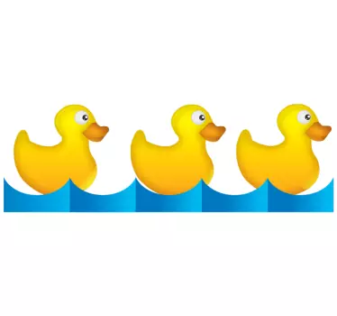Naljepnica kupaonice od žutih patki - TenStickers