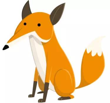 Naljepnica na zidu od lisice - TenStickers