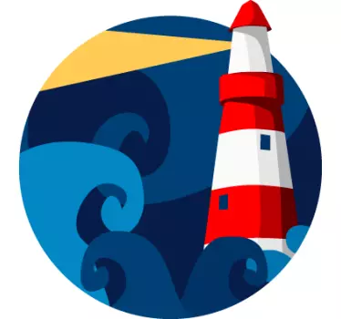 Naljepnica na zidu svjetionika - TenStickers