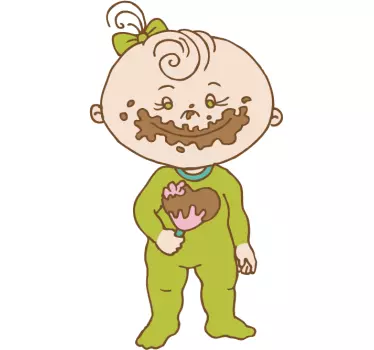 Naljepnica na zidu za djecu čokoladna lizalica - TenStickers