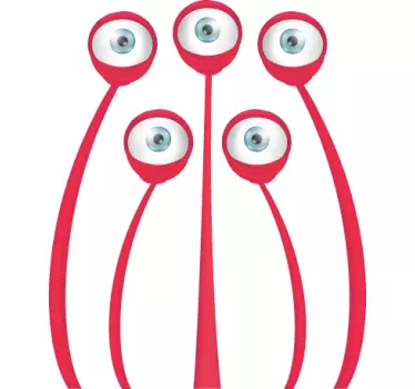 Naljepnica pet očiju čudovišta za djecu - TenStickers