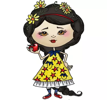 Naljepnica s ilustracijom snježno bijela - TenStickers