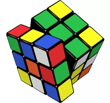Naljepnica s kockom rubik - TenStickers