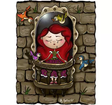 Naljepnica za djecu Čarobna djevojčica na prozoru - TenStickers