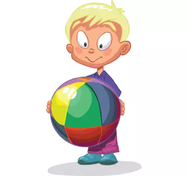 Naljepnica za djecu dijete s loptom - TenStickers