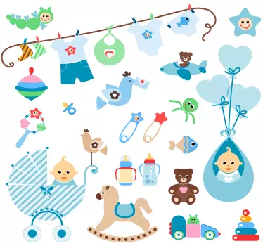 Naljepnica za djecu elementi za igru beba - TenStickers