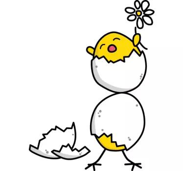 Naljepnica za djecu lik pileta koji se izlegne - TenStickers