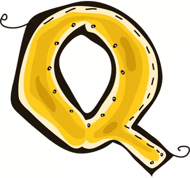 Naljepnica za djecu neobično slovo q - TenStickers