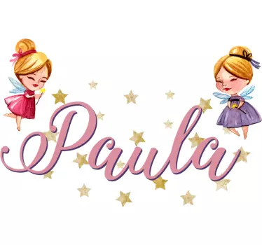Naljepnica za djecu personalizirani dizajn imena za vile - TenStickers