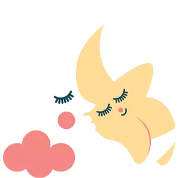 Naljepnica za djecu poljubac mjeseca i zvijezde - TenStickers