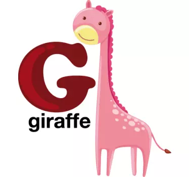 Naljepnica za djecu s dizajnom žirafe g - TenStickers