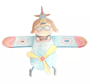 Naljepnica za djecu s ilustracijom avijatičara - TenStickers