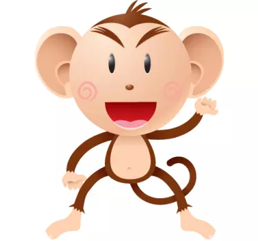 Naljepnica za djecu s veselim majmunom - TenStickers
