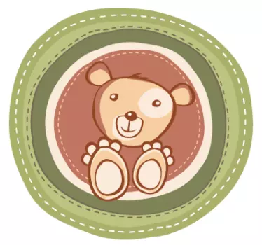 Naljepnica za djecu slatka ilustracija medvjeda - TenStickers