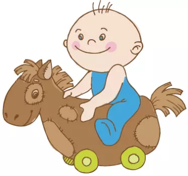 Naljepnica za djecu sretni baby rider - TenStickers