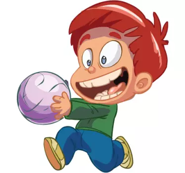 Naljepnica za djecu sretno dijete koje se igra - TenStickers
