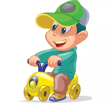 Naljepnica za djecu sretno dijete na vožnji - TenStickers