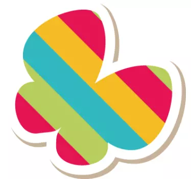 Naljepnica za djecu u obliku šarene leptirice - TenStickers