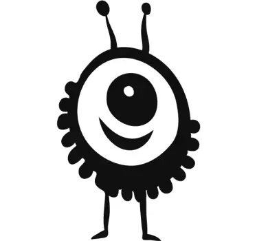 Naljepnica za djecu veselo lice čudovišta - TenStickers