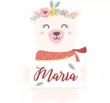 Naljepnica za djecu znak za držanje slatke životinje - TenStickers
