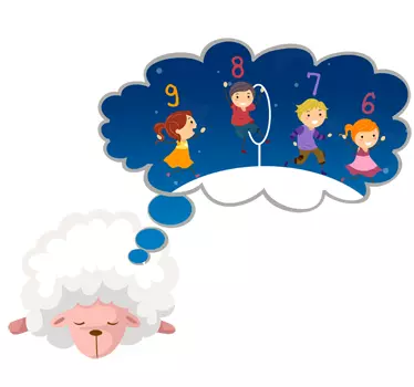 Naljepnica za spavanje ovaca - TenStickers