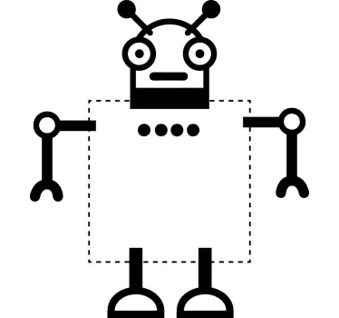 Naljepnica za zabavne robotske utičnice - TenStickers