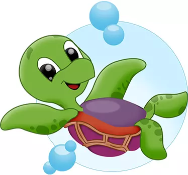 Naljepnica za zid dječjeg kornjača - TenStickers