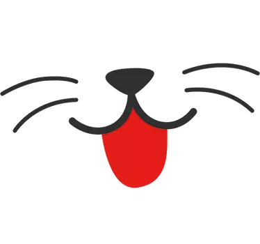 Naljepnica za zid mačjih usta - TenStickers
