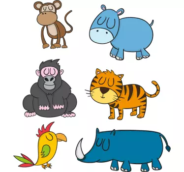 Naljepnica za zid spavaće životinje - TenStickers