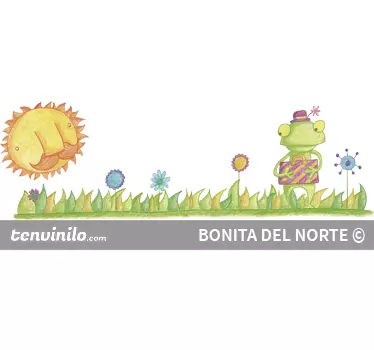 Naljepnica zida žaba koja hoda - TenStickers