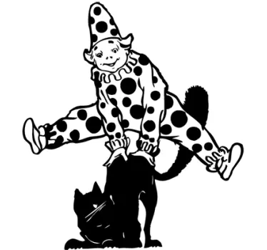 Naljepnica zidni klaun skače - TenStickers
