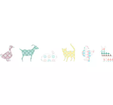 Naljepnica zidnih farmi za pastelne boje - TenStickers