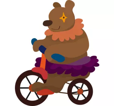 Naljepnica zidova cirkuskog medvjeda - TenStickers