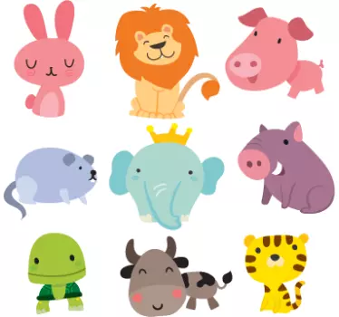 Naljepnica zidova raznih crtanih filmova za djecu - TenStickers