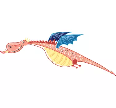 Naljepnica zidova s plavim krilom - TenStickers