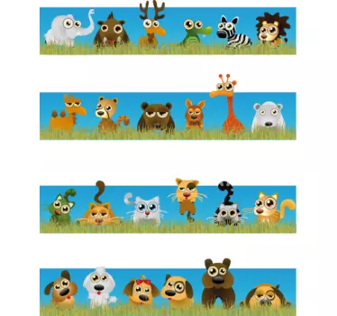 Naljepnica zidova safari životinja - TenStickers