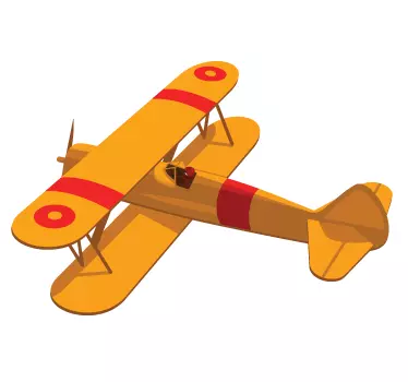 Naljepnica žutog aviona - TenStickers