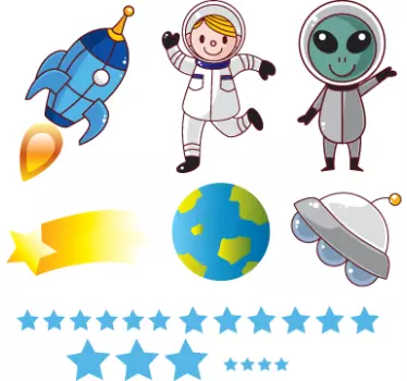 Naljepnice zidova istraživači svemira - TenStickers