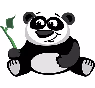 Panda s bambusom - TenStickers