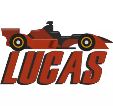 Personalizirana naljepnica za zid automobila f1 - TenStickers