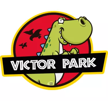 Prilagodljiva zidna naljepnica s logotipom jurassic parka - TenStickers