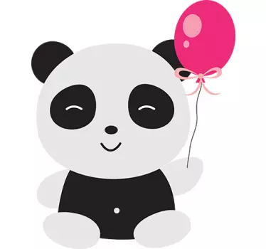 Slatka naljepnica za zid panda - TenStickers