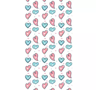 Srca crta naljepnica namještaja - TenStickers