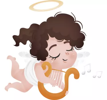 Sviranje naljepnice za djecu na harfi - TenStickers