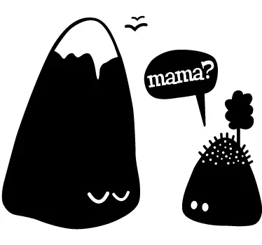 Ukrasni dekolte planine i brda - TenStickers