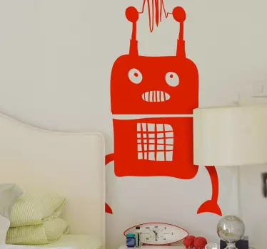 Naljepnica za djecu s razigranom robot figuricom - TenStickers