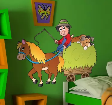 Naljepnica farmer i konjska djeca - TenStickers
