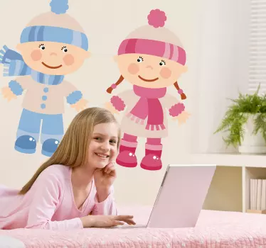 Naljepnica za djecu Šareni likovi za djecu - TenStickers