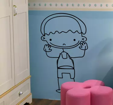 Naljepnica za djecu razigrani dječji lik - TenStickers