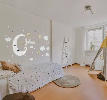 Personalizirana naljepnica za zid i mjesece - TenStickers